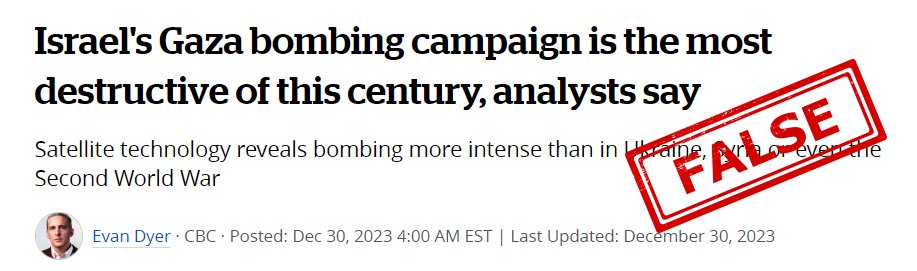 All of us have seen those dramatic headlines, claiming unprecedented levels of destruction in Gaza, allegedly even surpassing the destruction of German cities, such as Dresden or Hamburg, during WWII.

Previously I have already addressed the fact that the “journalists” that