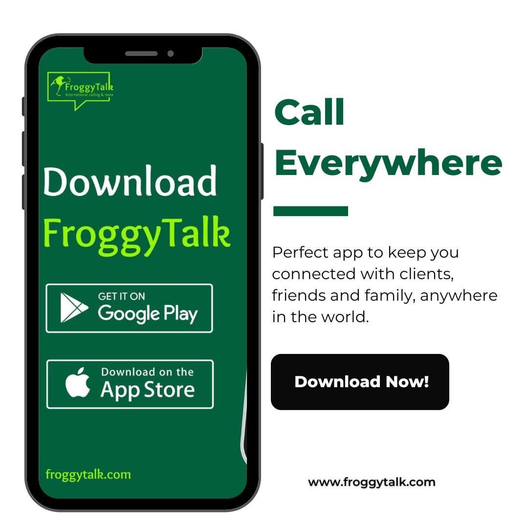 Are you abroad and must call your peopleback home for business ? FroggyTalk is your best bet. Make international calls direct from your small phone with rates as low as $0.2/min. Kindly use the code Gracey5 . Download the Froggytalk App here: link-to.app/AHA423kdwG
