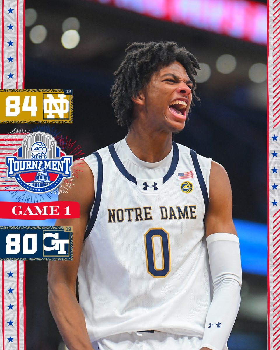 Round One: ✔️🍀 @NDmbb | #AccomplishGreatness 🏆