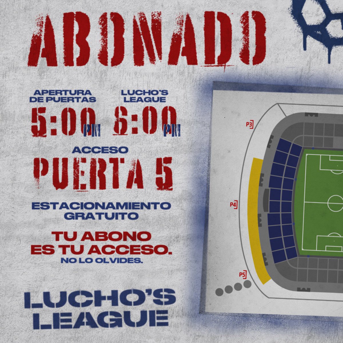 AtletideSanLuis's tweet image. 🎫 ¡HOY ES EL DÍA DEL ABONADO 2024! 🗣️

Te esperamos desde las 17:00 horas en el Alfonso Lastras. 🏟️😮‍💨

🚨 Recuerda: tu abono es tu acceso. 

#ConAlmaPotosina #LL24