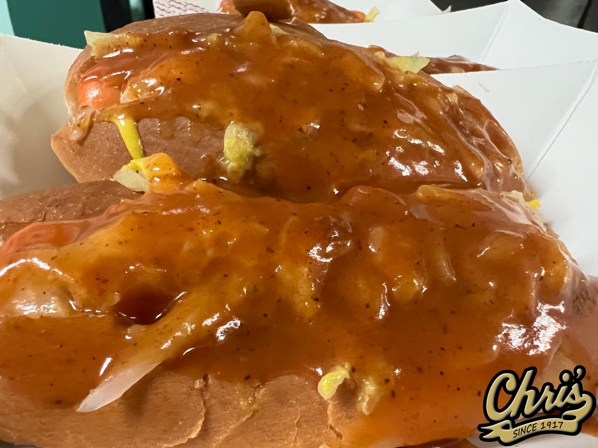 No trip to Montgomery is complete without a stop at Chris' Famous Hotdogs. Whether you're a mustard, onion, kraut, or chili sauce fan, got you covered. Come grab an all-the-way!

Menu: chrishotdogs.com

#ChrisFamousHotdogs #AllTheWay #Delicious #TravelEats #HotdogLove