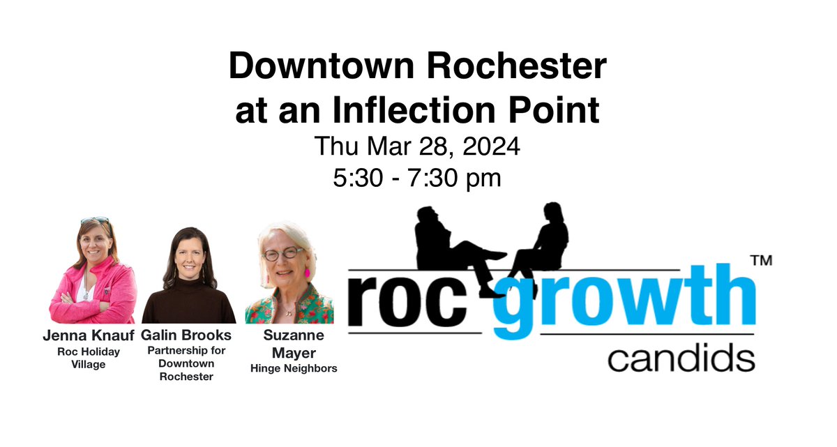 Exciting Changes Await! Join Us for a Dialogue on the Transforming Downtown Rochester. Discover the Latest Developments and listen to a Candid Discussion Covering Three Dynamic Topics.
