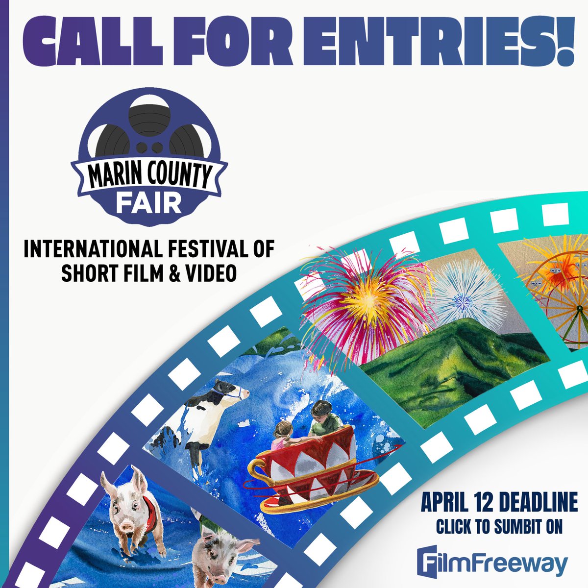 The Marin County Fair is proud to host the Marin County International Festival of Short Film & Video for the 50th year! Learn more and submit at filmfreeway.com/MarinCountyFai…