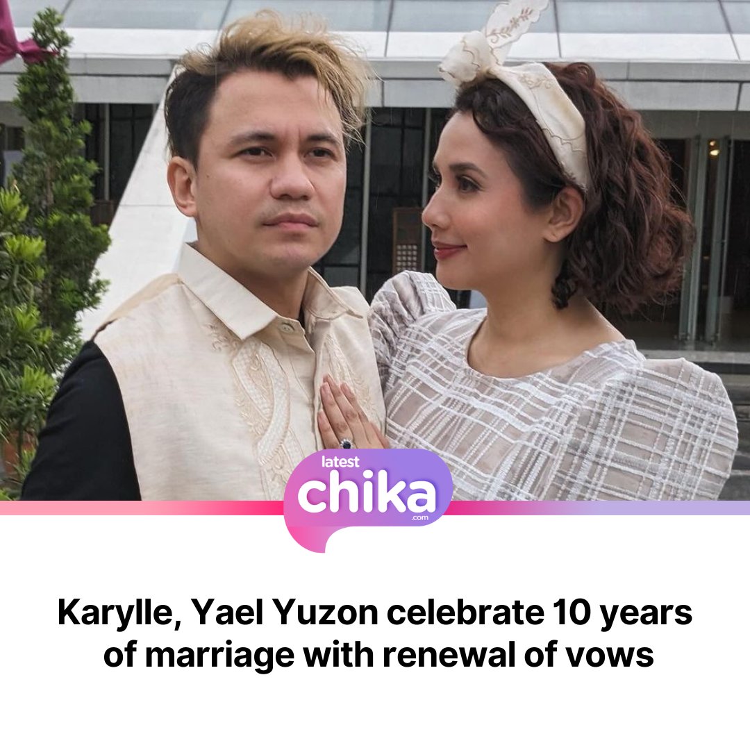 Celebrity couple Karylle Padilla and Yael Yuzon celebrated their 10th wedding anniversary by renewing their marriage vows. bit.ly/3TgGMH3 | @latest_chika