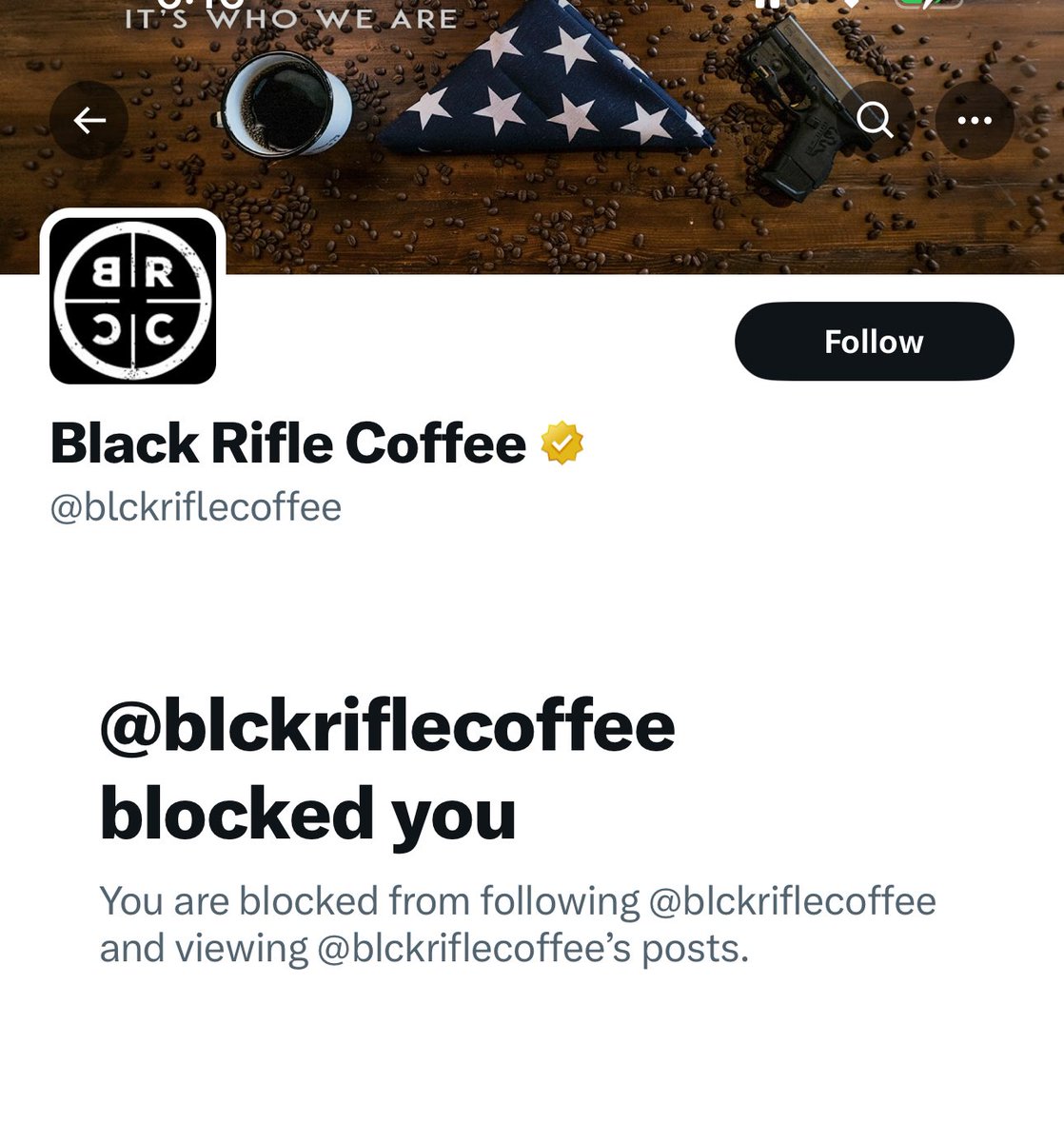 xAlphaWarriorx's tweet photo. Do NOT say you are an America First Coffee Company and then donate to @actblue Looks like @blckriflecoffee doesn’t like being exposed. Thanks for the info @TheRubberDuck78 https://t.co/8kWA7ZaDF0