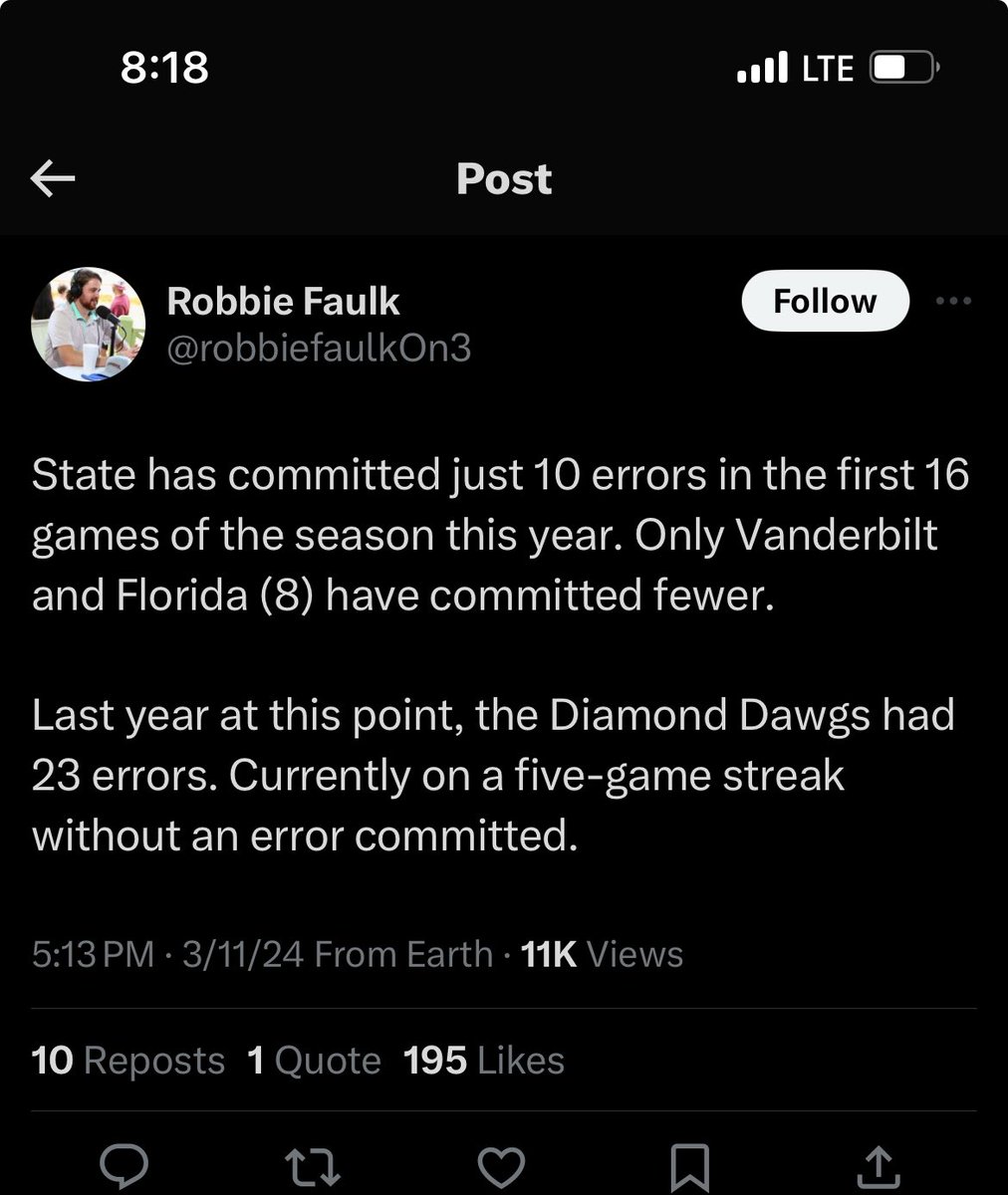 LTeezy2's tweet photo. @robbiefaulkOn3 Blaming you for this jinx https://t.co/hajobWPtD7