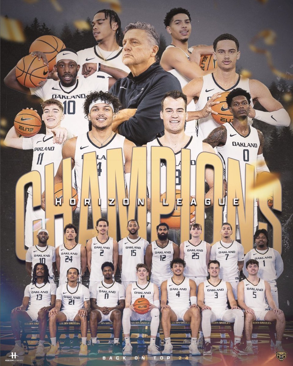 CHAMPIONS ALERT 🐻🏀  
#ThisIsOU #OaklandU