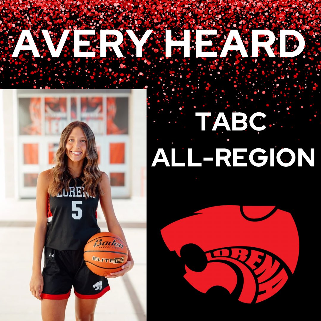 Congratulations to Avery Heard on being named to the TABC All-Region team! 🏀🐆