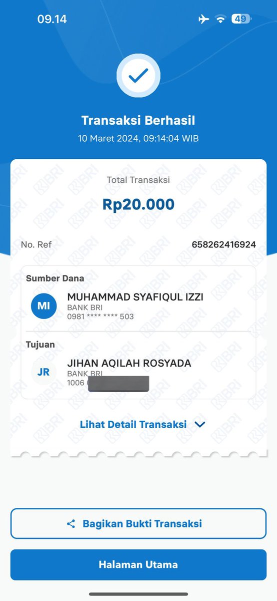 muhammsya48's tweet photo. #Fyifreen semudah itu transfer-transfer ke temen sesama @BANKBRI_ID tinggal di klik - klik aja semudah ituww🫶 https://t.co/k1FqISxI8y