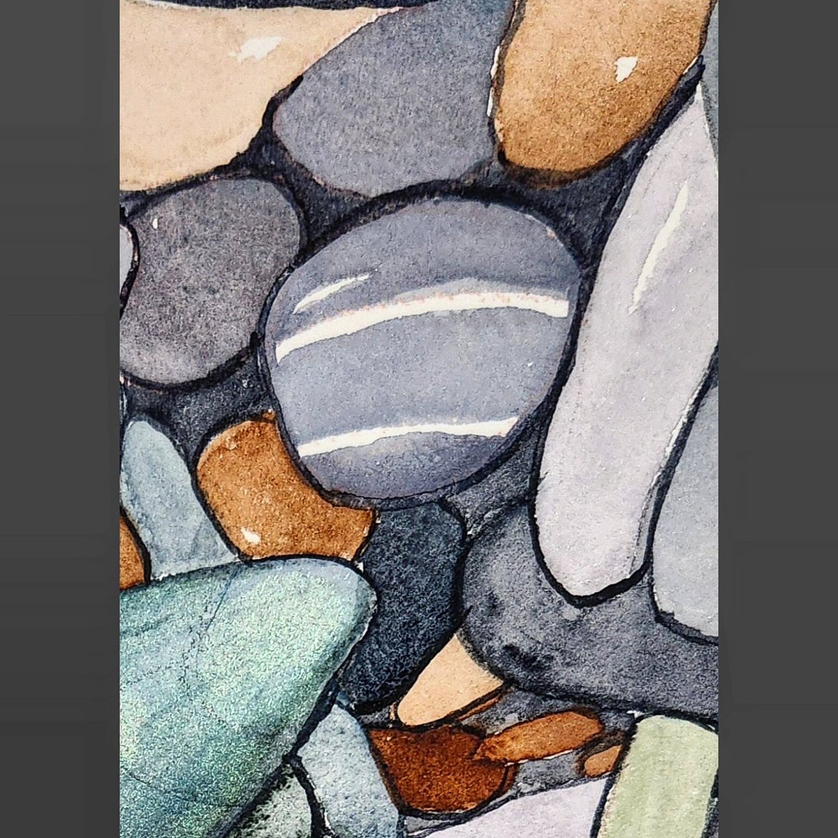 LightsHis's tweet photo. Painted in fifteen minute snippets over the past couple months.
Mussel-ing in Middle Cove.
10x14
Holbein and Daniel Smith watercolours on Arches 140lb cold press cotton paper
#Ottawa
#Art
#Artist
#Watercolour
#Gratitude
#Newfoundland
#Home
#Beach
#BeachRocks
#MusselShells https://t.co/C3i9Y9vziP