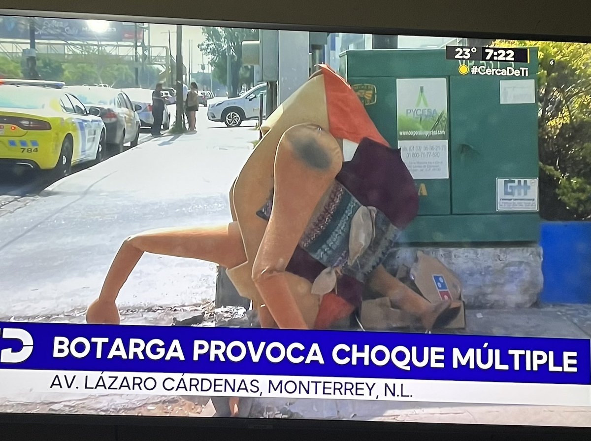 Me voy enterando del terrible accidente que sufrió el día de hoy la <a href="/burritaburrona/">burritaburrona</a> mientras circulaba por las avenidas de Monterrey.

Pronta recuperación, reina, te quiero mucho. 🙏🏼❤️