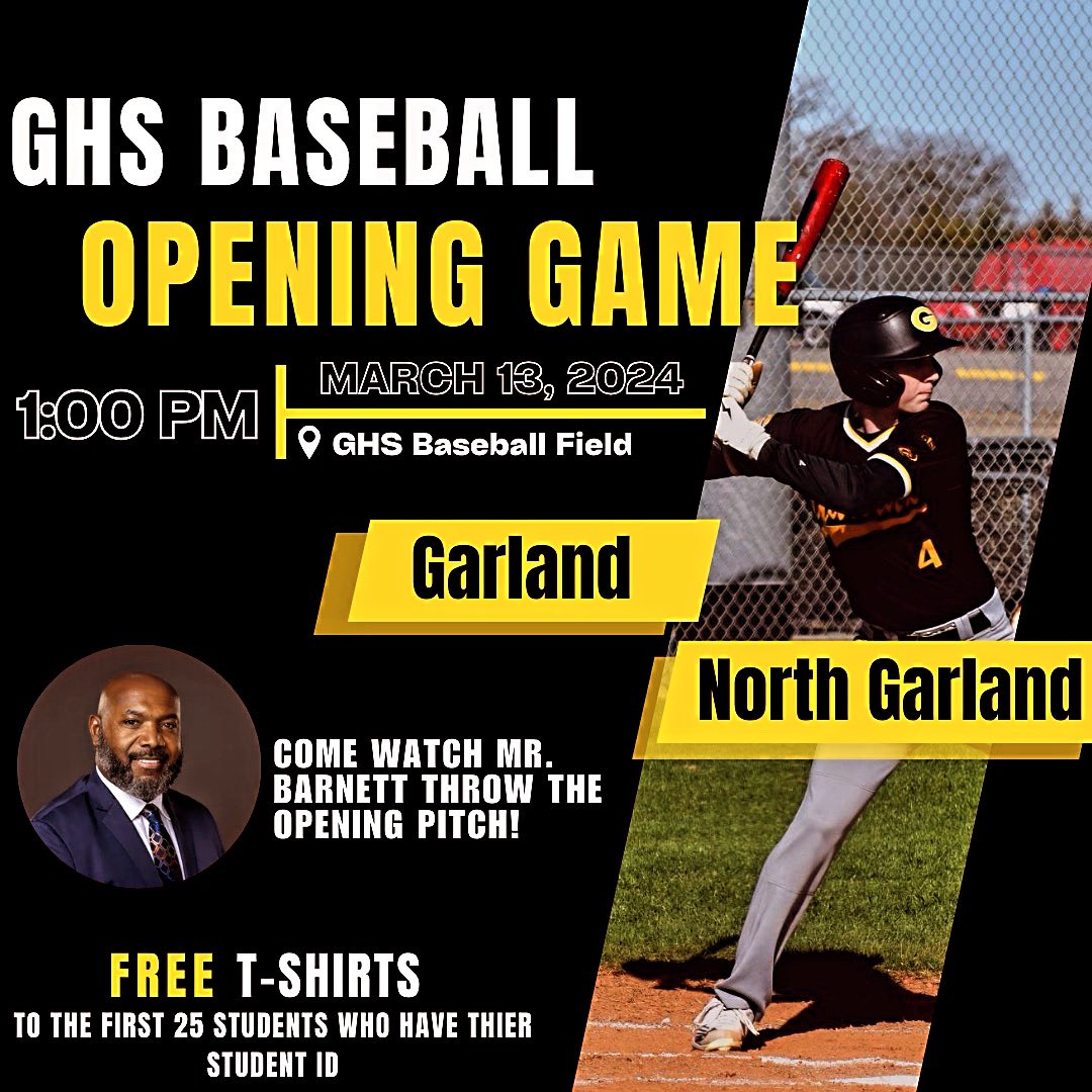 ghsowlsbaseball's tweet photo. Come out to cheer on the Owls as they take on North Garland tomorrow. JV at 10am and Varsity at 1pm. https://t.co/hOlzTFv3RF