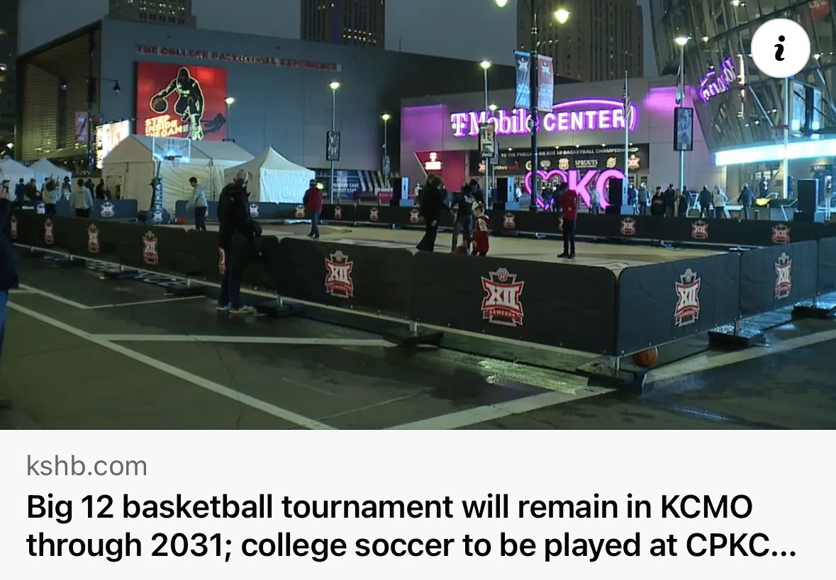 We can finally share some big news! Big 12 basketball will stay in KC through 2031 and CPKC Stadium will host 2024 and 2025 Big 12 soccer championships!