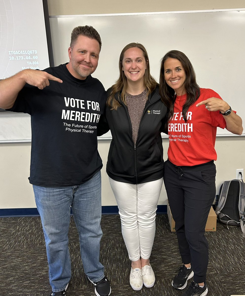 MattStockPhD's tweet photo. Had a very fun day today kicking off our @UCF_DPT VOTE FOR MEREDITH campaign! @aaspt_apta people - please support @MeredithChaput 🗳️🐐#supportyourpeople #ucfdpt https://t.co/KmljONLxcF