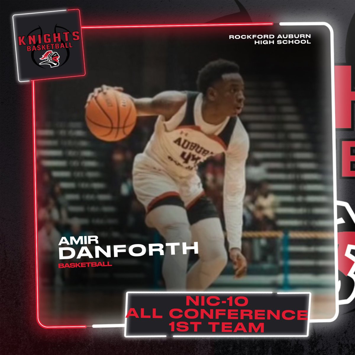 Congratulations to Amir Danforth for earning NIC-10 All-Conference 1st Team Honors!