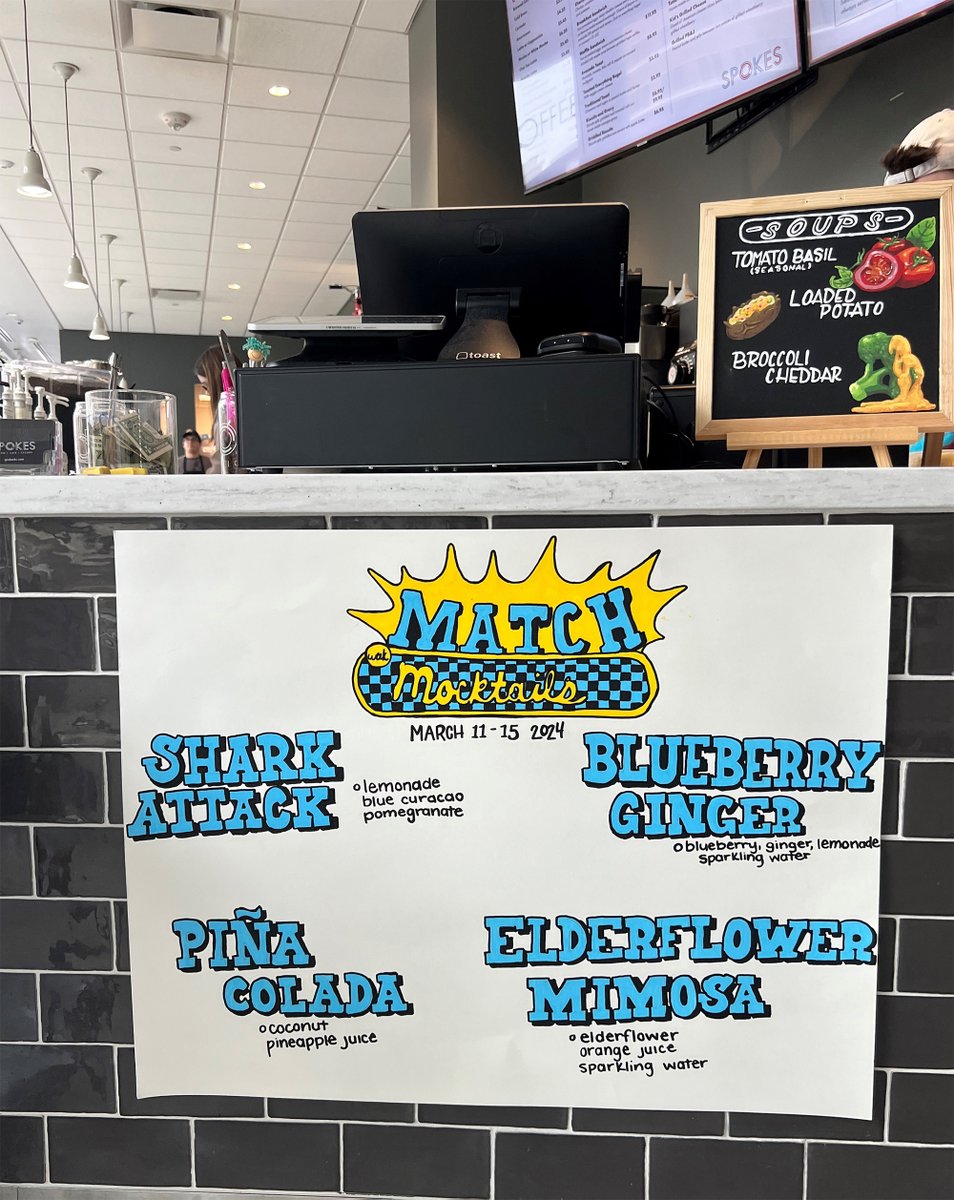 Our friends at @spokeskc are getting in on the #MatchWeek fun with a special mocktail menu at their @kumedcenter location. 💙
