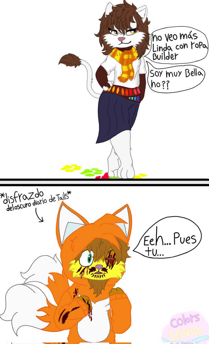 C0l0rs_LE0NA_B0's tweet image. XD pero no pregunten  wazaaa👻

(Conversación en privado es el dibujó como de un Rol) ❤🧡💛💚💙💜✨🎨  

 🦊🧡🦁