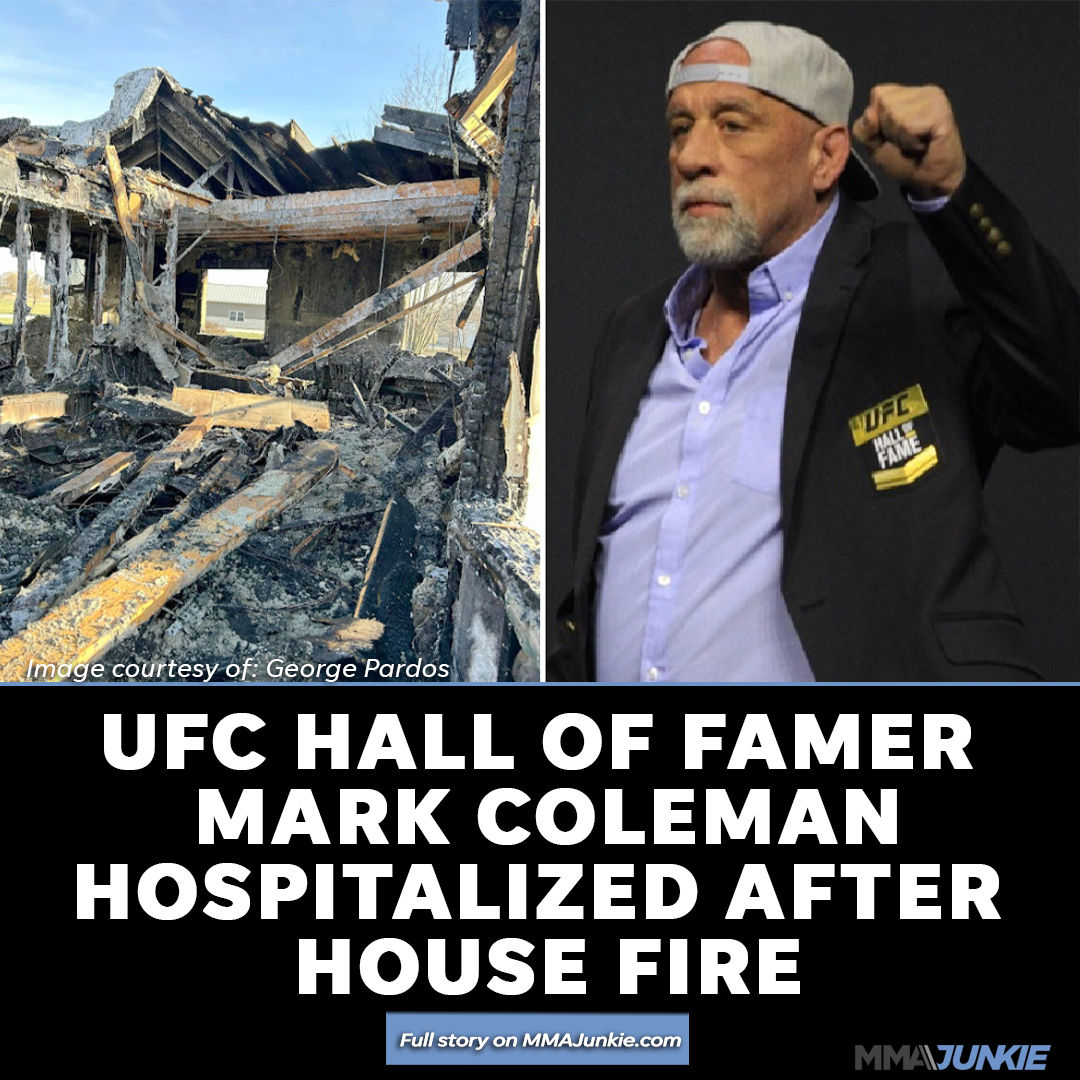 MMAJunkie's tweet photo. UFC Hall of Famer Mark Coleman 'battling for his life' after saving parents from Ohio house fire

Full story: https://t.co/OLk2JogmCJ https://t.co/qTg8wHcukl