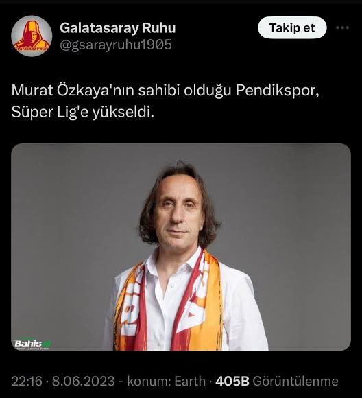 hanoglu_hakan's tweet photo. GS şampiyon oldugunda Soyunma Odasinda GS’li futbolcular ile tren yapan;

Her yerde bir gun GS yonetimine girecegini soyleyen ( son secimde aday olan ) 

500 milyon Euro’m olsa 490 milyonunu GS’ye veririm diyen

Sahibi oldugu Pendikspor ve Eyupspor’a GS’den hulle transferler yaparak limit acan 

MURAT OZKAYA..

FB macinda “adam” basi 50.000 Euro galibiyet primi verdigi takim, 90 dk yatip cirkeflik yapmasina ragmen puan alamayinca

YAPTİGİ ACİKLAMA ..

İste Turk Futbolu..!
