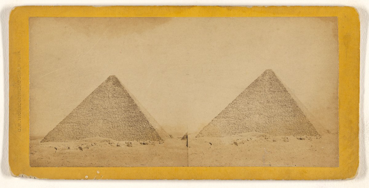 Pyramid of Cheops, Egypt. 1870s. Photo by George W. Thorne (American, active 1860s - 1870s).