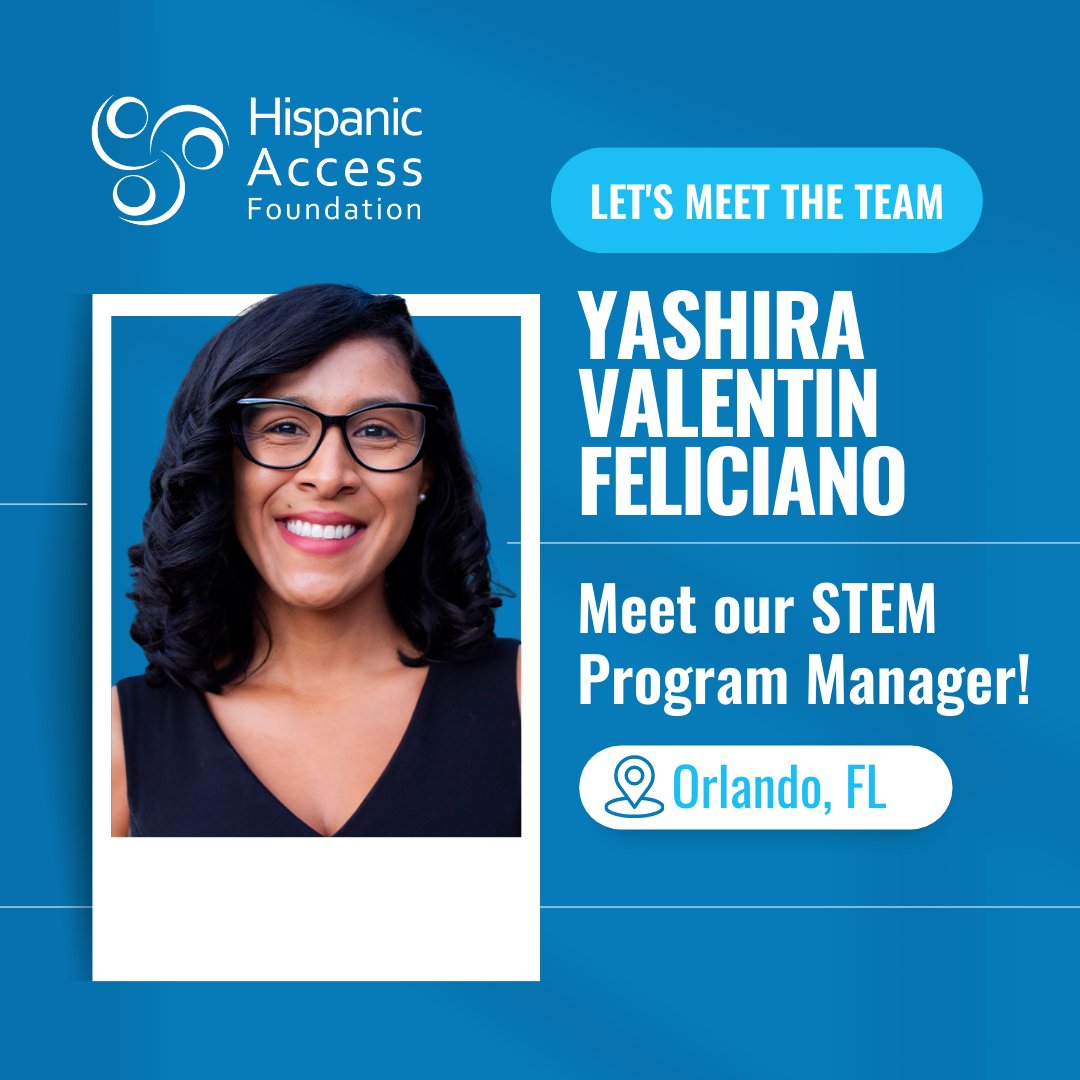🎉 Exciting News! We are thrilled to announce the transition of Yashira Valentín Feliciano into the role of STEM Program Manager at Hispanic Access! 🌟 Help us congratulate her as she embarks on this new journey to empower Latinos in STEM! Read more ➡️ ow.ly/kzUb50QRMtz