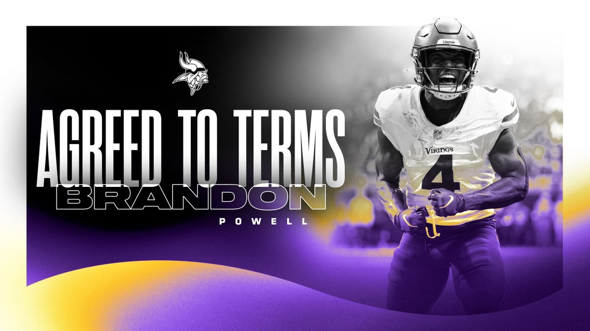 Welcome back, Brandon! The #Vikings have agreed to terms with WR Brandon Powell. 📰: mnvkn.gs/4aeoEVj