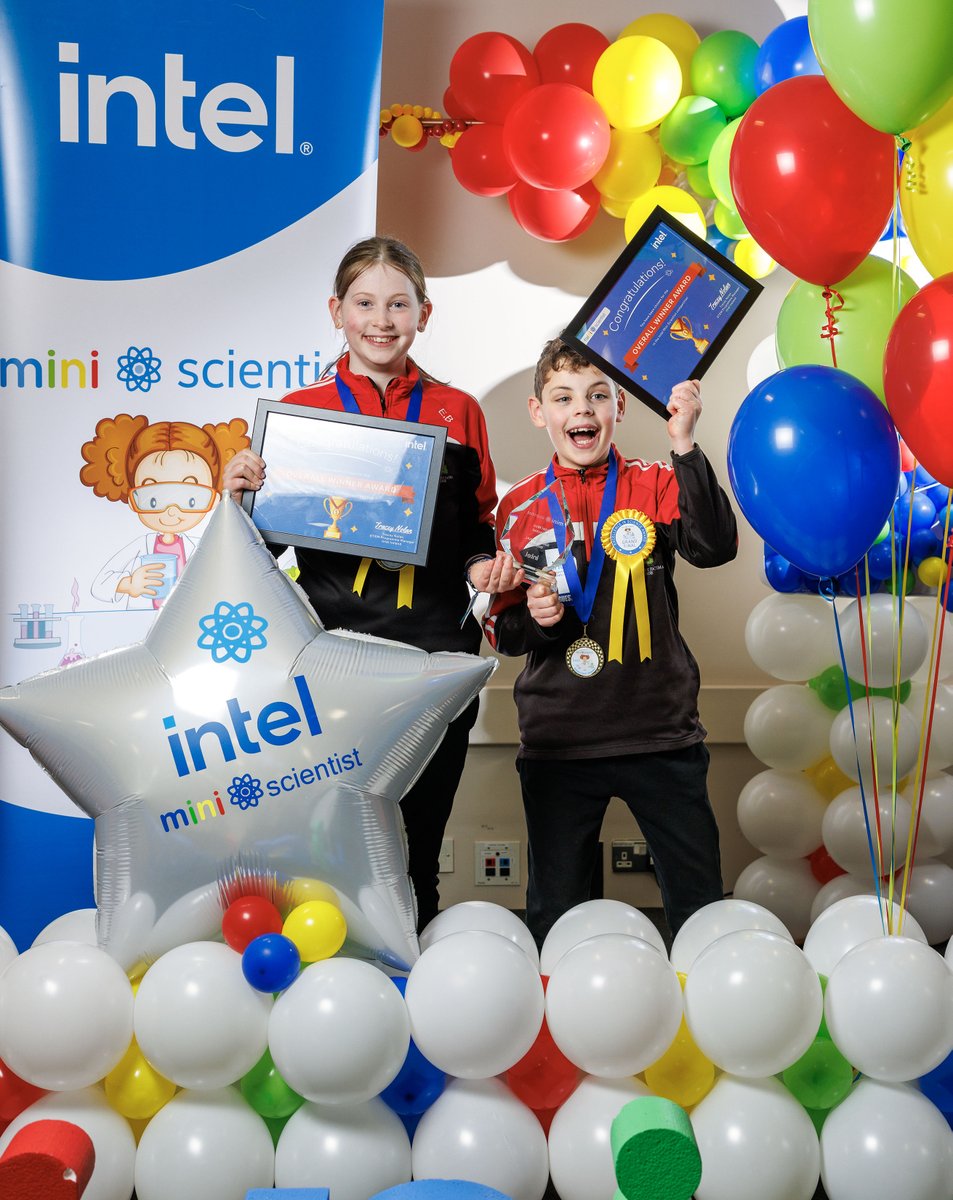 Intel_IRL's tweet photo. 🏆 Tá scórí againn! 

Comhghairdeachas le Emma Burke agus le Thomás Ramsbottom, dáltaí Rang a 5 ó Scoil Mhuire Fatima, Co Laoise, mar dtionscaladal iontach "Perfectly Paced"💡Bualadh bos dóibh. 👏🎉 #MiniScientist2024 #GrandFinalBuaiteoir

Leigh Nios Mo: https://t.co/y7CJnsn7Nl https://t.co/VCBO14INHj