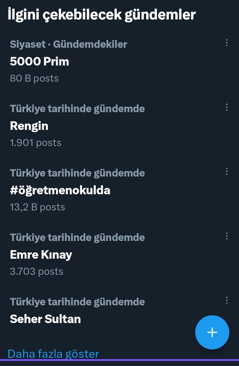 Görmedik,duymadık bilmiyoruz diyemezsiniz.5000 prim ve kısmı emeklilik burada &amp;popüler gündem &amp;Sn.CB.
<a href="/RTErdogan/">Recep Tayyip Erdoğan</a>
"Kendini MAĞDUR Hissedenlerin GÖNLÜNÜ Alacağız 
5000 Prim 
3600 Kısmi 50/55 yaş Emeklilik HAKkı.
<a href="/tcbestepe/">T.C. Cumhurbaşkanlığı</a>
<a href="/iletisim/">T.C. İletişim Başkanlığı</a>
<a href="/RTEdijital/">Erdoğan Dijital Medya</a>
#5000KısmiyiEytdeYarımBıraktınızReis