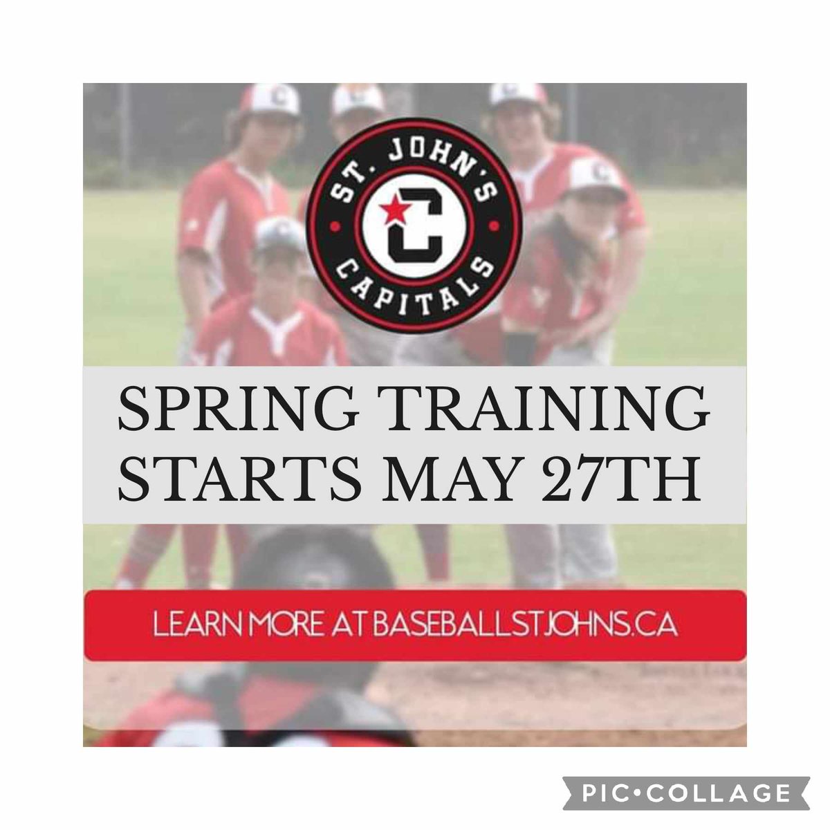 Spring training dates have been posted. Visit baseballstjohns.ca for more information. Session details will be provided prior to start of registration in April.