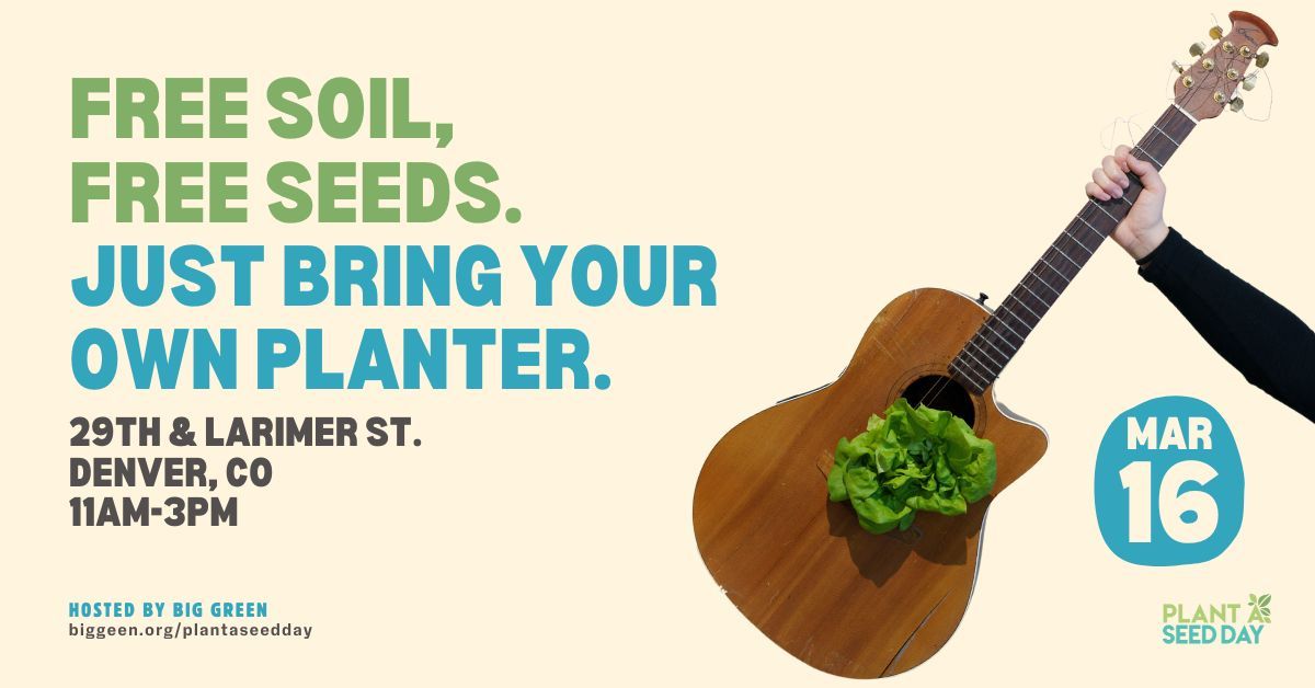 🌱🎉 Denver! This Saturday, join us for our Bring Your Own Planter pop-up! We're giving away FREE soil and seeds so you can kickstart your very own vegetable garden. All you need to bring is your own planter – the quirkier, the better! See you there! 🌟 #PlantaSeedDay