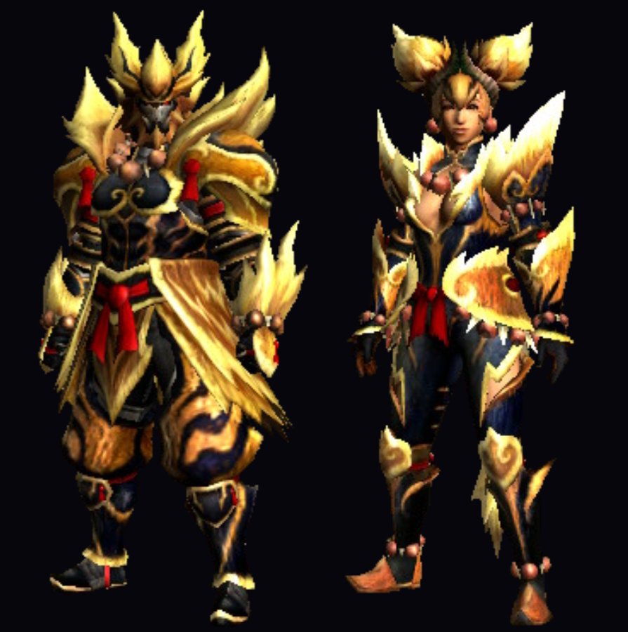 AdventuringLust's tweet photo. @UnconqueredRome 🗡 The Grand Crusher and Grand Divine Ire sets are cool as shit, are you crazy? The HR set is straight cheeks, tho.

Plus most of the weapons get positive affinity in later stages along with absurd raw and element. https://t.co/nWYfDrIMtH