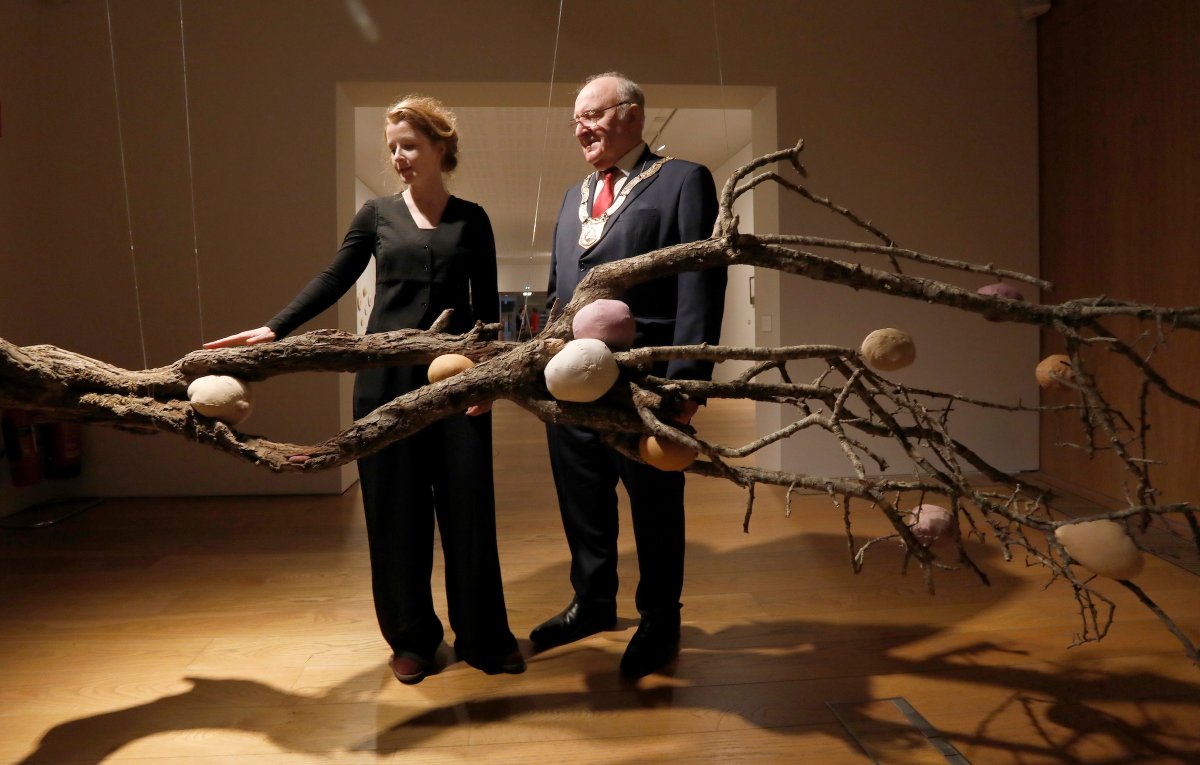 The opening of the #FruityBodies exhibition by Joanna Hopkins took place on 9 March in #MunicipalGallery @dlrLexIcon in the presence of Cllr Denis O'Callaghan, Cllr Martha Fanning, Cllr Carrie Smyth, Ciara King (@dlrArts) and Brenda McParland. @dlrcc images Stedman Photography