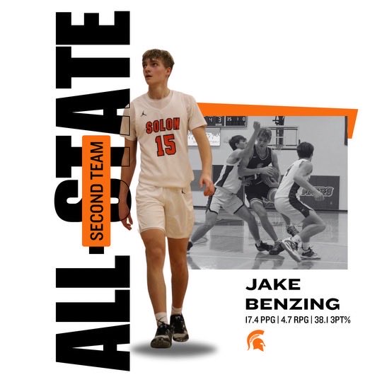 Congratulations to Jake Benzing. 2nd team All-State 2024.