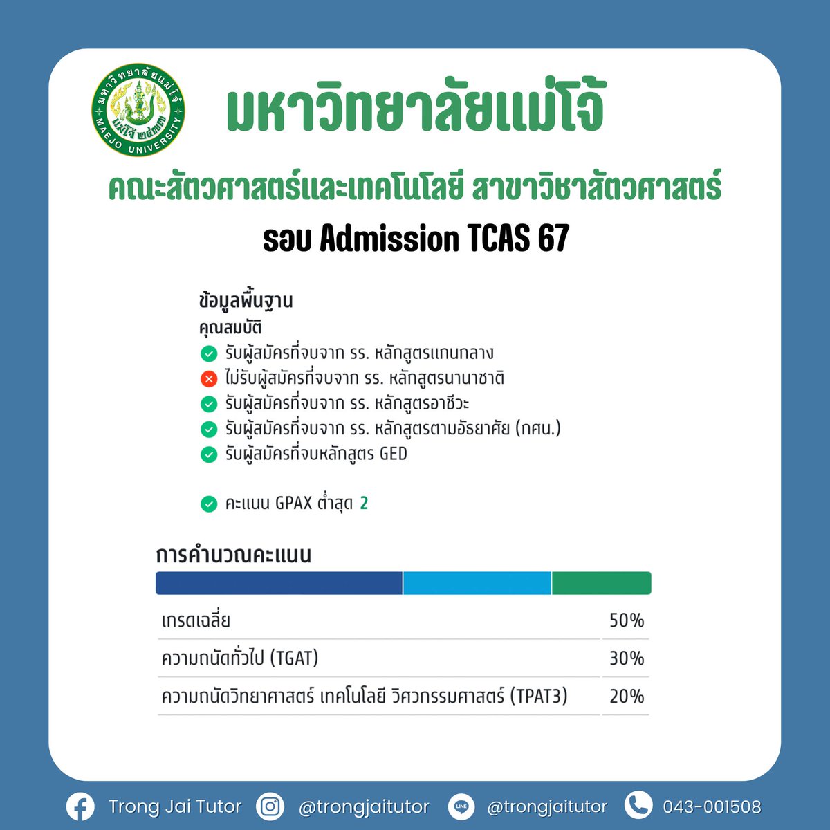 Trong Jai Tutor - สถาบันตรงใจติวเตอร์ tweet media