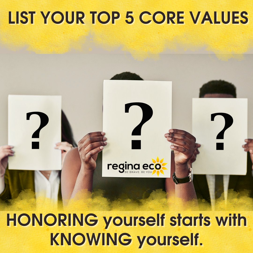 List what truly matters to you and see if your current life aligns.  Honoring yourself starts with knowing yourself. 

List your top 5 core values.

#TuesdayTips #AuthenticLife