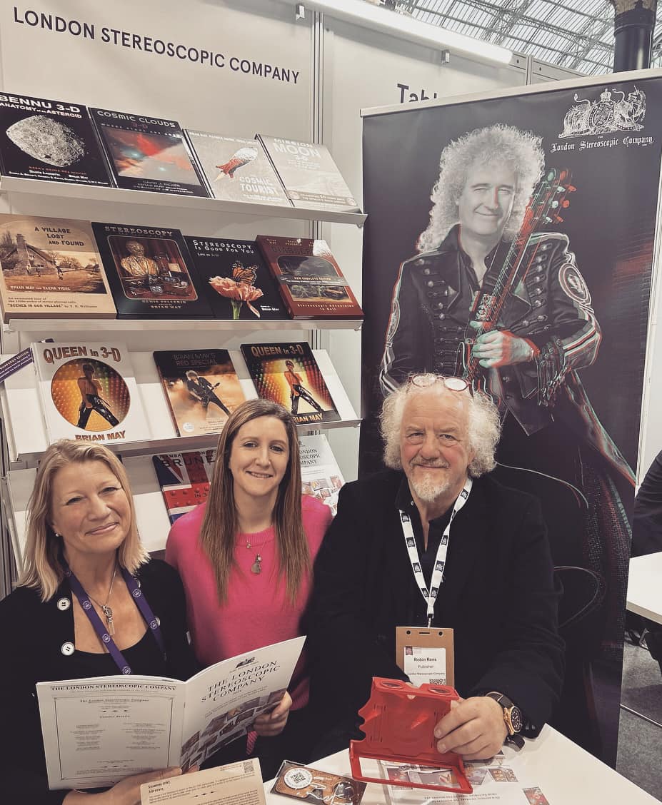 Team LSC (@robin_rees , Sara Bricusse, Nicole Ettinger ) at the worlds second largest book fair @LondonBookFair today - selling our stereoscopic treasures to foreign territories and planning thrilling new projects…. (Photo by Sue Wilcox of Compass IPS)