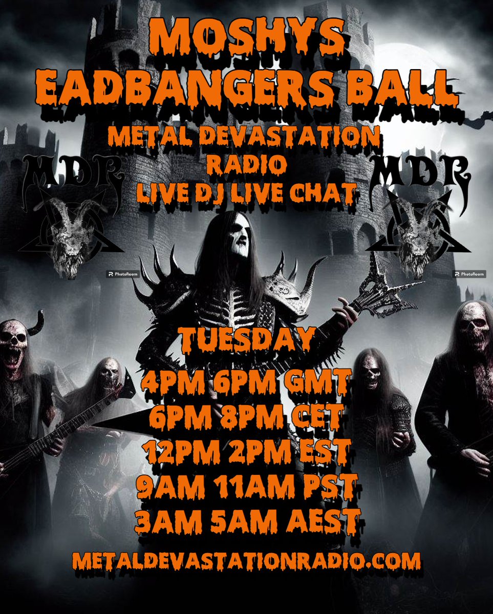 Moshys Eadbangers Ball Returns Tomorrow Live Only On metaldevastationradio.com Due To State Side Time Changed The Show I s on At 4pm gmt Untill 31st Marcg When it Returns To Its 5PM GMT Time.
