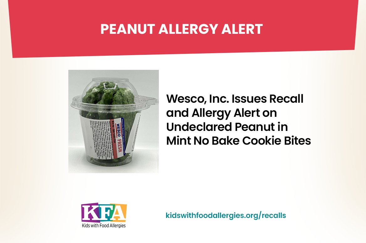 Peanut Alert: Wesco Mint No Bake Cookie Bites community.kidswithfoodallergies.org/blog/peanut-al…