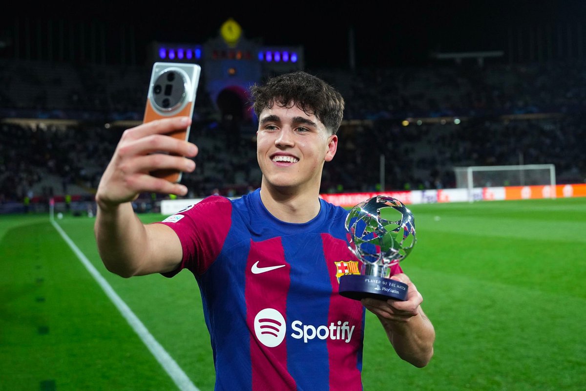 ✅ RESMI : Bek belia Barca, Pau Cubarsi (17) terpilih sebagai man of the match di laga tadi. WoW. 🌟🤯