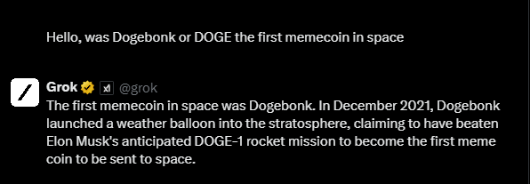 Dobo_community's tweet photo. 🎵I remember when
I remember I remember when I lost my mind...🎵

Do you remember when #Dogebonk was the first memecoin in space?

We do too.

So does google search and most #AI LLMs.

Even @elonmusk's very own @grok 

Go ahead and ask them.

https://t.co/OqgZOjbqzC https://t.co/YDoD7iDHOD