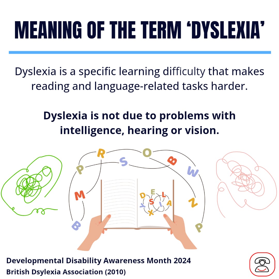childline_tt's tweet photo. In recognition of Disability Awareness Month, here's some insight on what the term 'Dyslexia' means.
Learn more about dyslexia here: https://t.co/x4Mvu3XYOT
#ChildLineTT #trinidad #tobago
#dyslexia #dyslexiaawareness #adhd #autism #dyslexic #education #dyslexiaeducation https://t.co/xpldkQLUxO