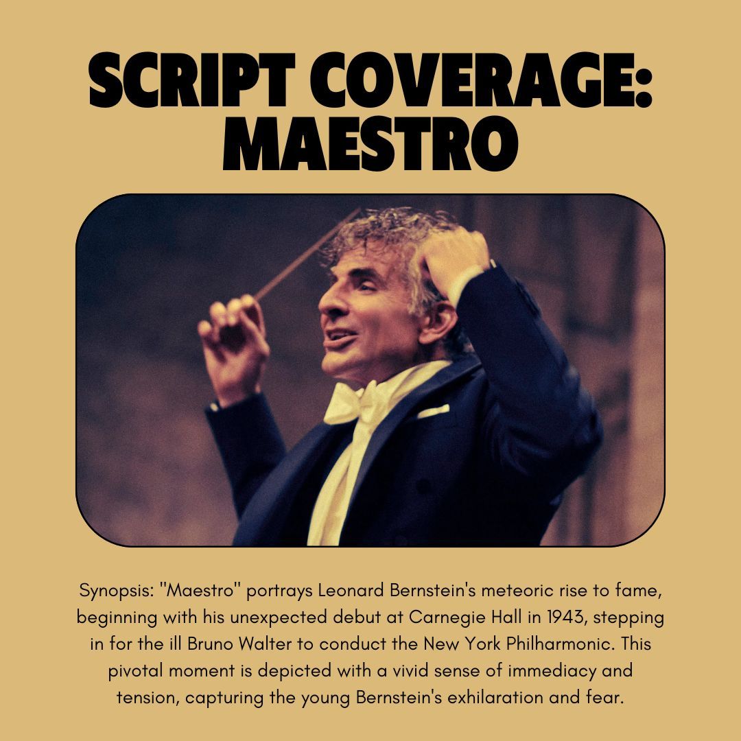 finalbitai's tweet image. Missed the #Oscars last night? ➡️🏆

No worries, use #NolanAI to  generate a #scriptcoverage in few minutes to review the synopsis of some of the most critically acclaimed films of the year such as #Maestro directed by Bradley Cooper.