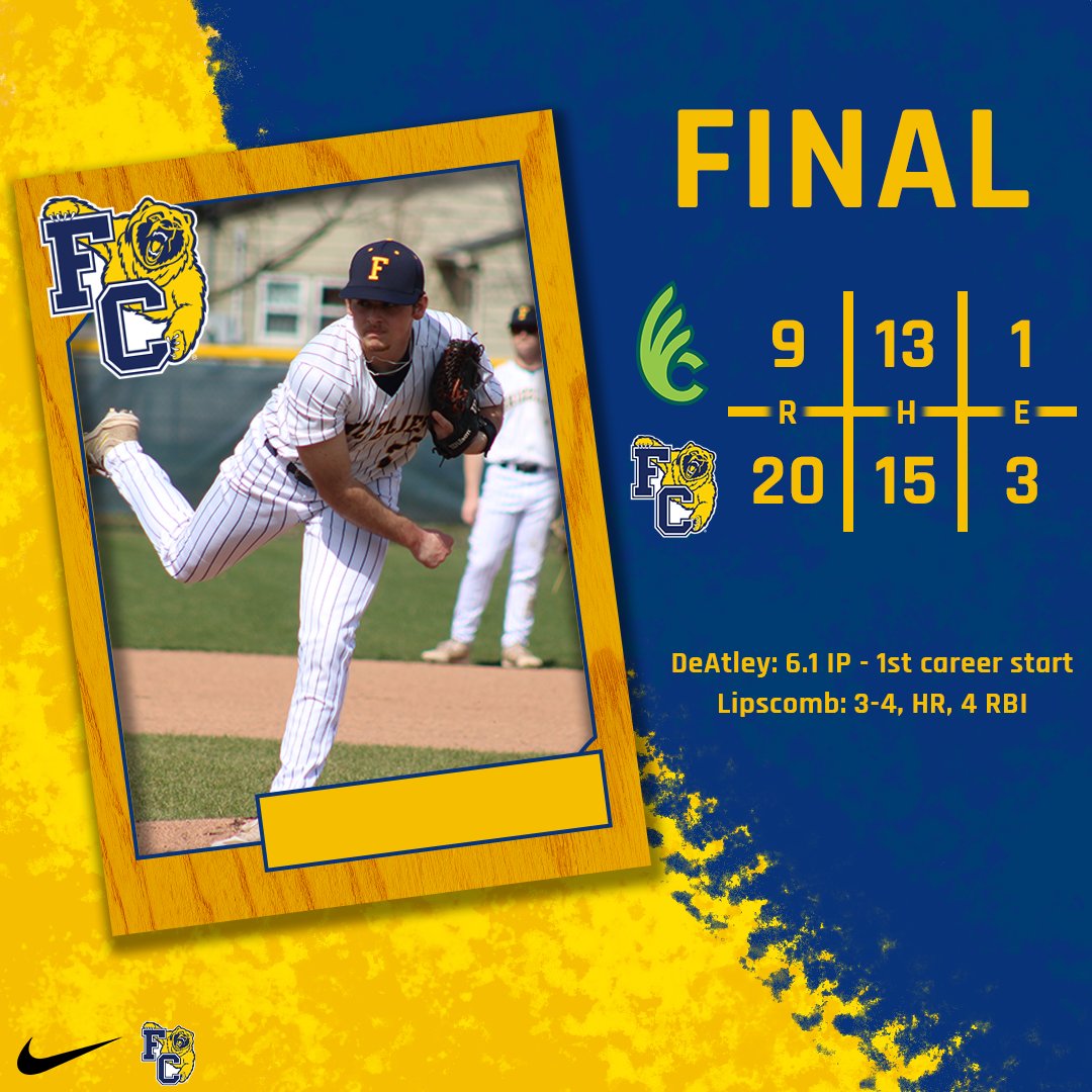 BB | Griz win!

A huge late inning explosion from the <a href="/FCGrizBaseball/">Coach Marshall</a> offense gives the Griz a 20-9 win over Wilmington!

FC is back at it on Saturday, opening a 4-game homestand with Trine.