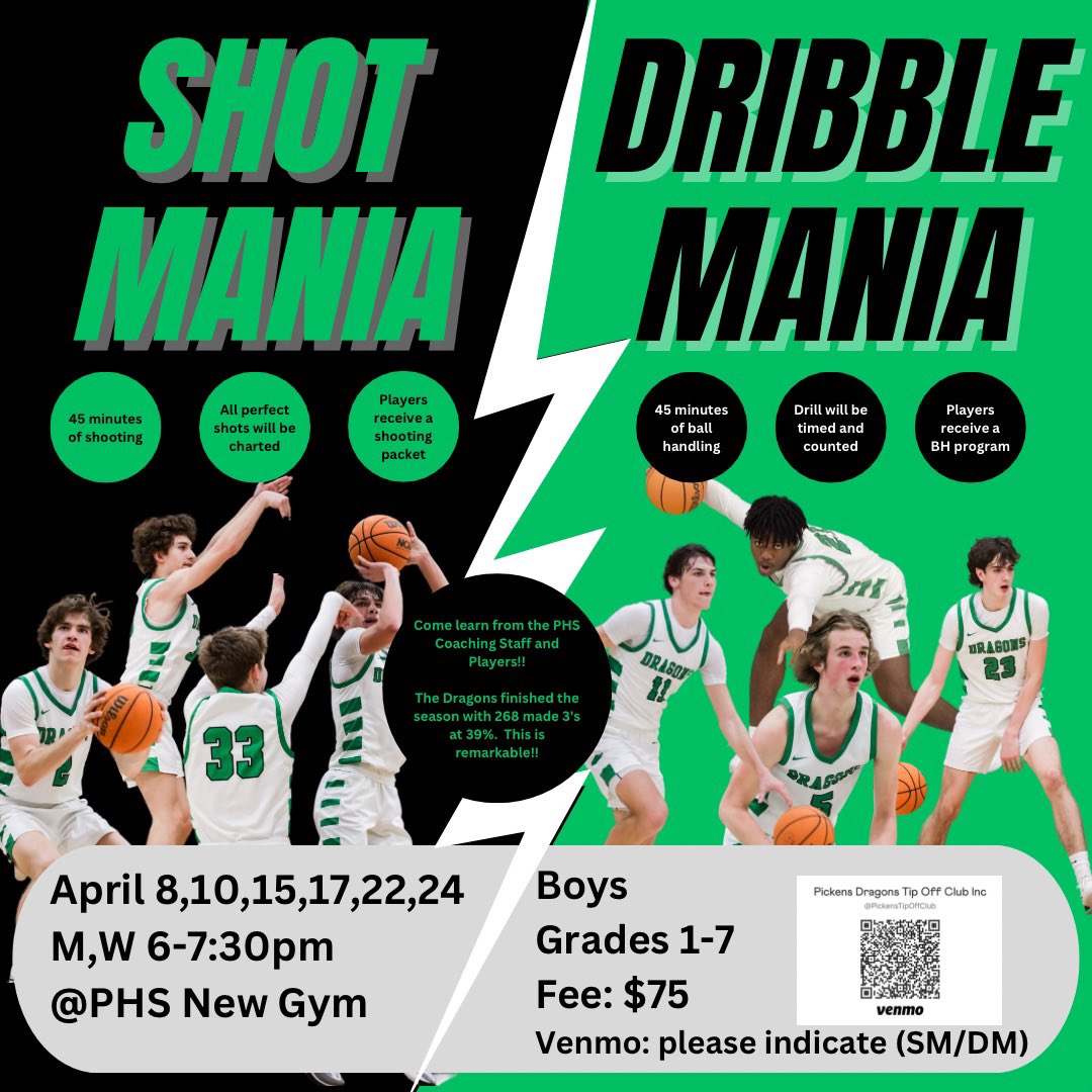 The best thing you can do as a player.  Hope you’re ready to get better.  Scan the QR code to pay and register.