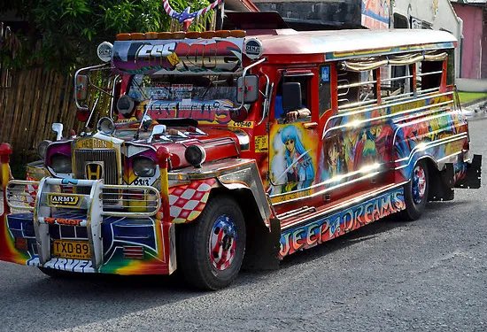The local Jeepney bus in the Philippines. Would you ride it? #jeepney #transport #travel #Philippines #Holiday #traveltips