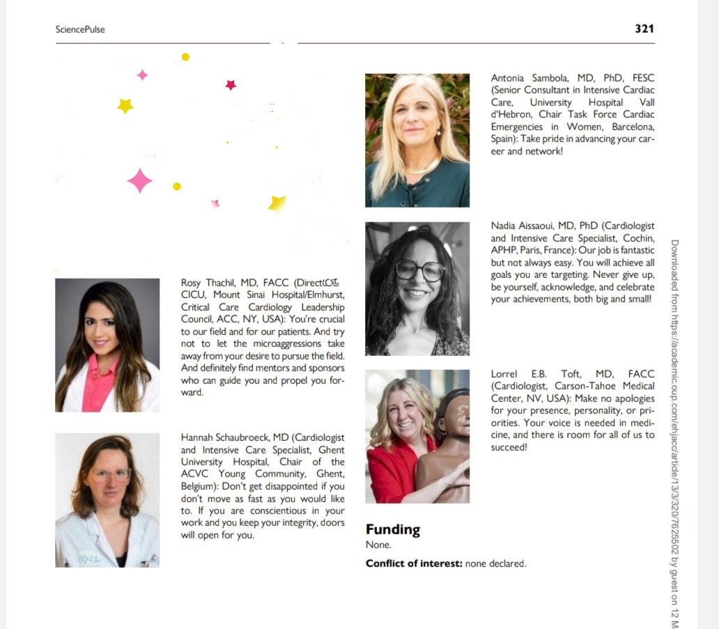 Challenges of being a woman in critical care cardiology - insights from strong and successful women just published in #EHJACVC #SciencePulse @HannahSchaubro1 @RThachilMD @ACCinTouch @ACVCPresident @JaninePoss @Antonia_Sambola #HeforShe #SheForShe doi.org/10.1093/ehjacc…