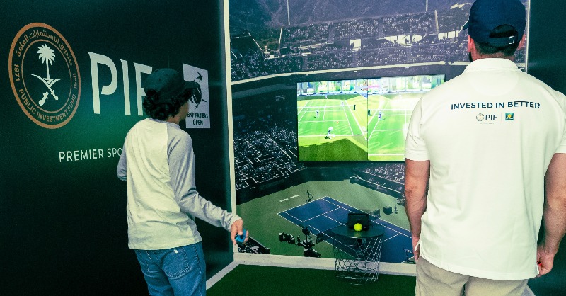 PIF_en's tweet photo. Are you attending the BNP Paribas Open in Indian Wells?

Visit us at the #PIF booth and be part of the action with an interactive, experiential fan zone.