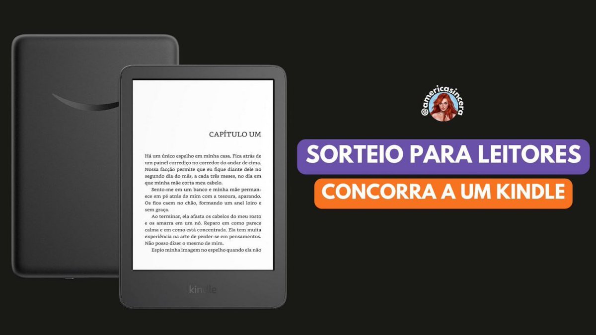 americasincera's tweet photo. 🚨 SORTEIO DE KINDLE: um marco para os seguidores do @americasincera

Entre no nosso grupo pois quando bater 15 mil inscritos vamos liberar o sorteio do Kindle exclusivo para inscritos:
➡️ https://t.co/LsQYHE2nD6

🔃 Dá RT nesse tweet
🗣 Comenta aqui ENTREI ou JÁ ESTOU com print https://t.co/LaK0ra0Lli