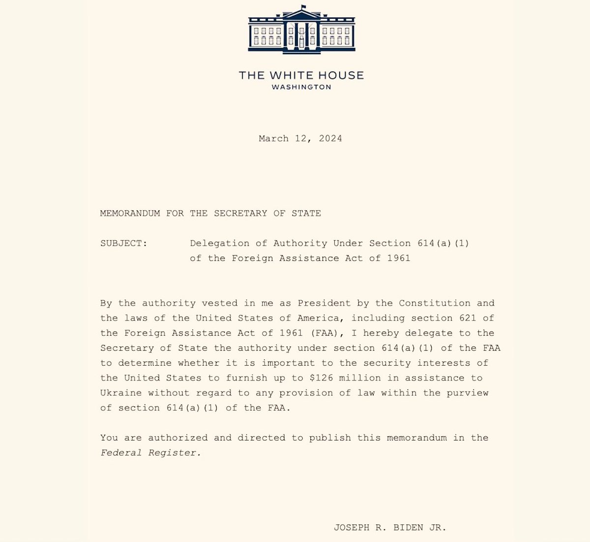 ralakbar's tweet image. JUST IN!!!    Biden admin to send additional $126 million in assistance to Ukraine under the Foreign Assistance Act

#StandWithUkraine