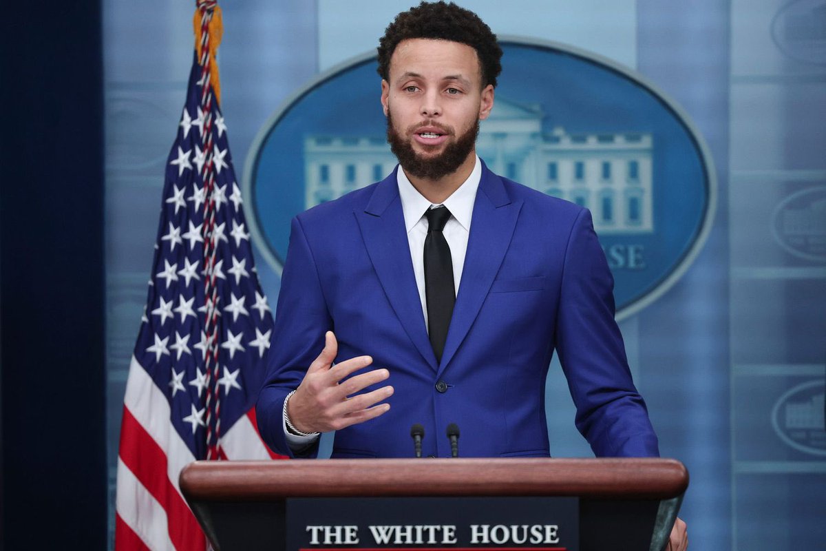 _MLBasketball's tweet photo. BREAKING: #Warriors star PG Stephen Curry says he would 'maybe' consider running for President when he retires from the #NBA if it can help him “create meaningful change”. https://t.co/bN86N8NUbP